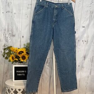 Men's Wrangler Relaxed Fit Carpenter Blue Jeans 32x30 Preowned